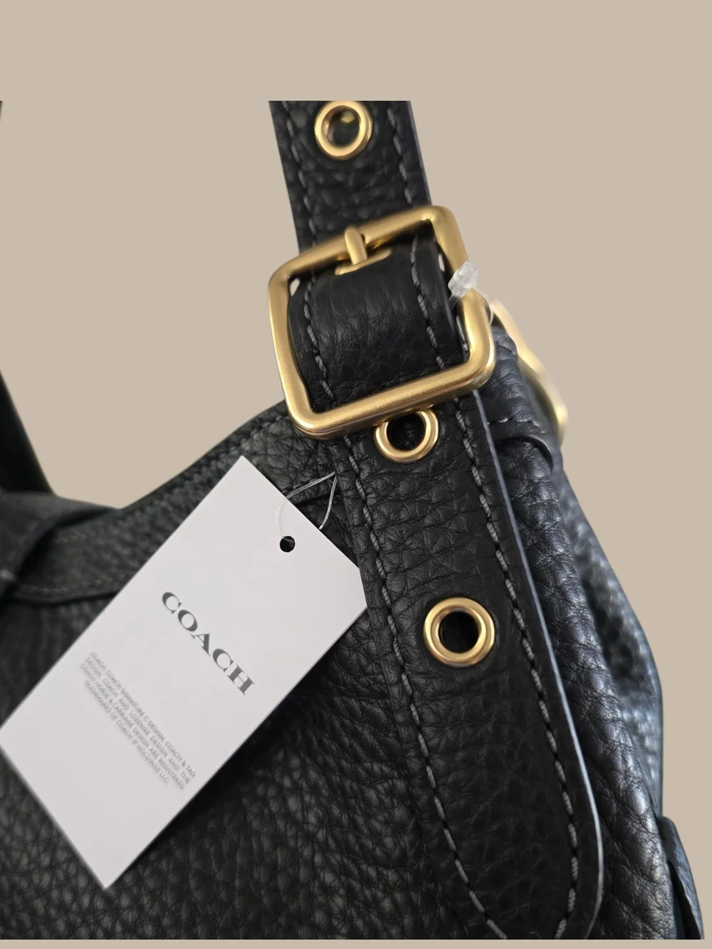 COACH Drifter Shoulder Bag 31 Brass Black NEW